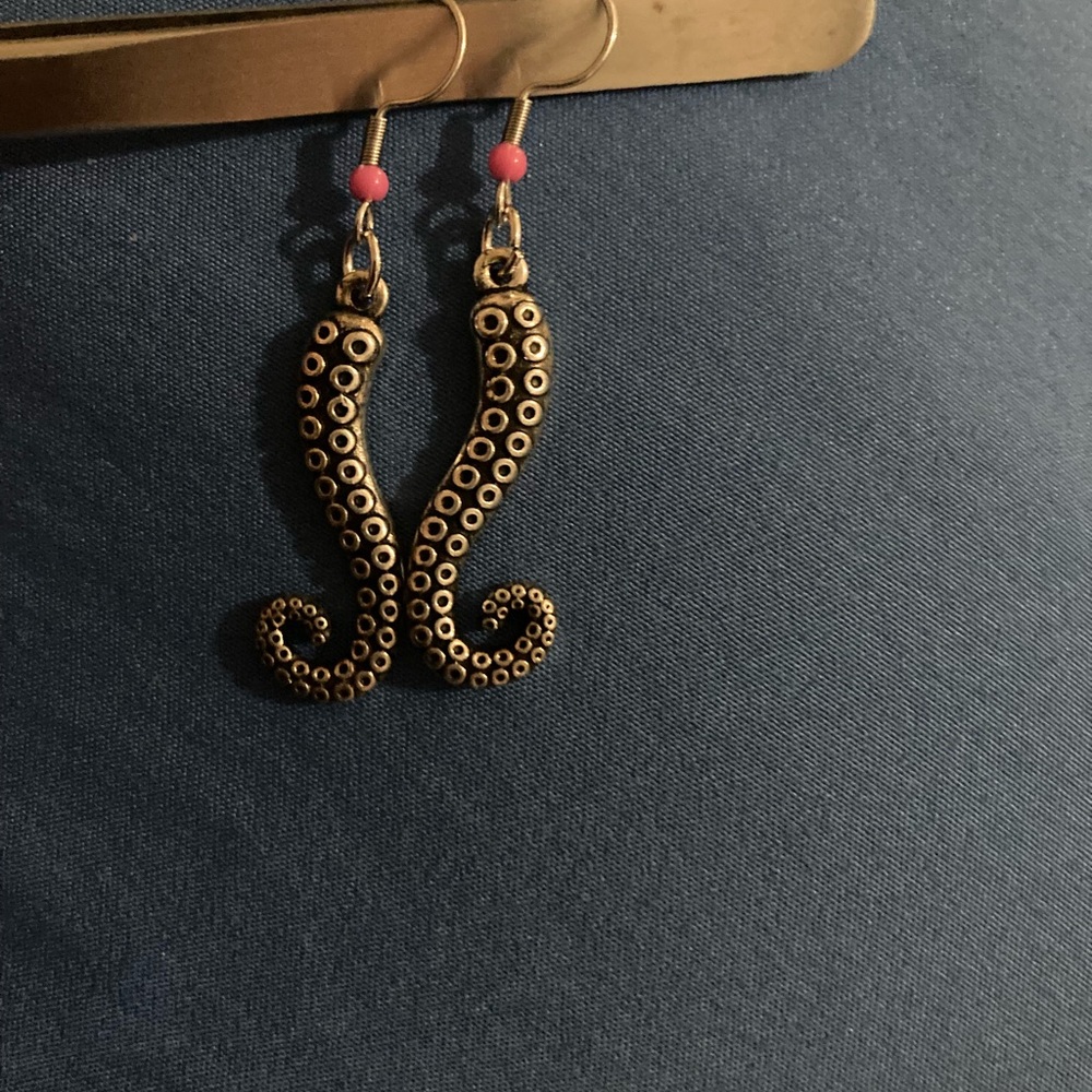 Octopus Tentacle Earrings giving Ursula vibes